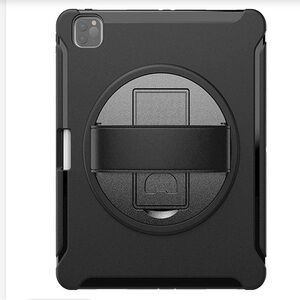 Black Tablet Hardshell Protective Case with Handstrap